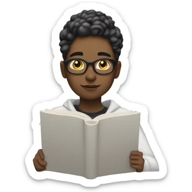 non binary person studying in the uni  sticker