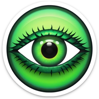 Realistic Cat-Reptile slit pupil eye in a circle  sticker