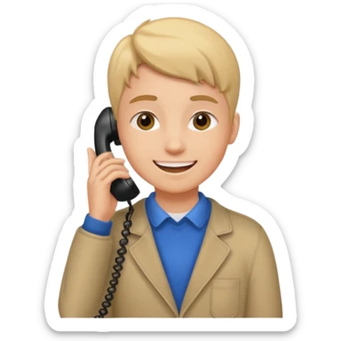 student calling on the phone sticker