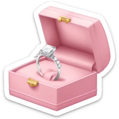 diamond ring in light pink box sticker