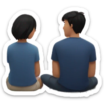 watching fireworks with my boyfriend, we are both asian sticker