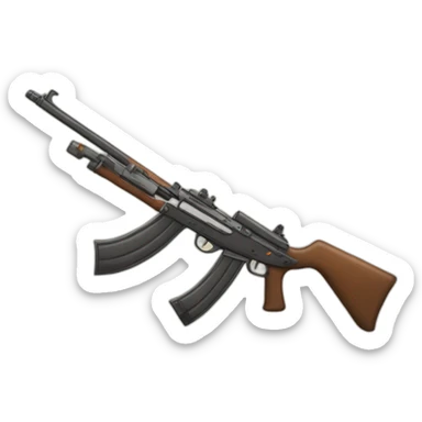 Fusil tenu par chien sticker