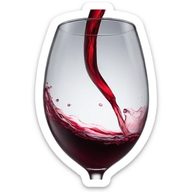 Red wine pouring into glass. Full frame no crop  sticker