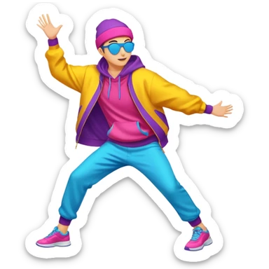 Alternative vibrant scenecore 2000s style sticker