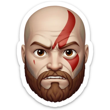 Visage de Kratos du jeu PlayStation sticker