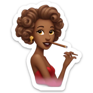 Aries wearing stilettos and smoking cigars  sticker