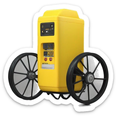 Large Champion generator 9000 ,yellow with black cage and has 2 wheels and 2 legs sticker