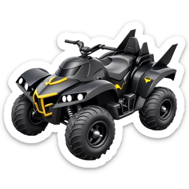 batmobile atv raptor 700 with a smile sticker
