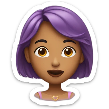 Femme qui envoie un bisou sticker