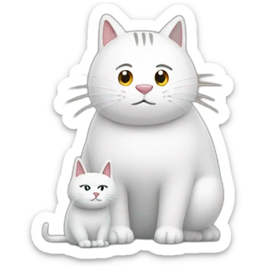 Mumin with a cat  sticker