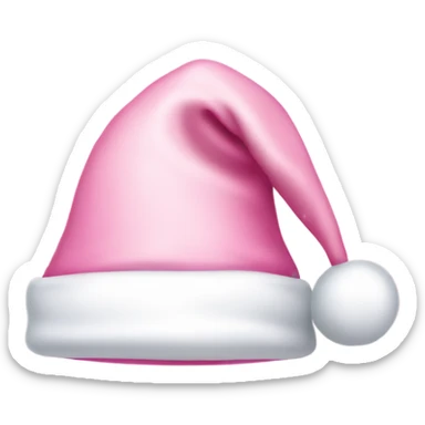 Light pink Santa hat with sparkly snowflakes  sticker
