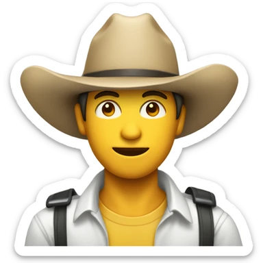 Agrónomo con sombrero joven cerrando un ojito  sticker