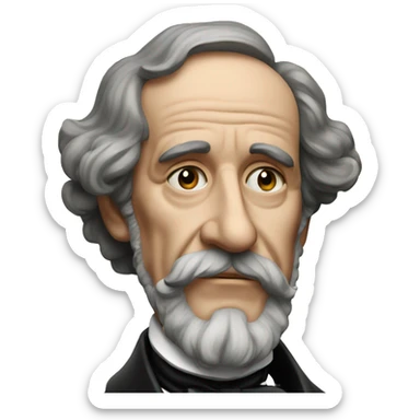 Charles Dickens (English novelist) sticker