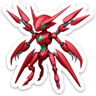 Inteleon-Scizor-Genesect-Bisharp-Pokémon-Fusion, full body sticker