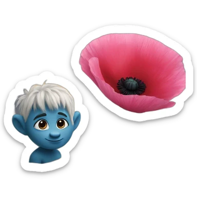 poppy and broch from trolls sticker