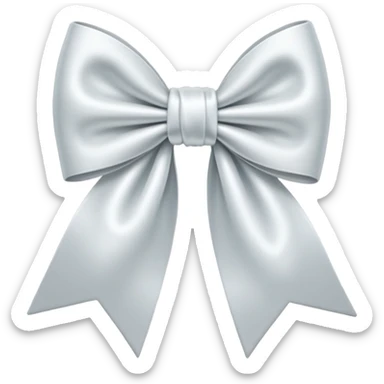 white bow emoji sticker