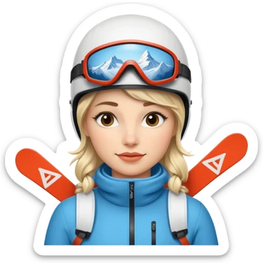 Woman Skiing Matterhorn sticker