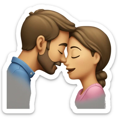 A man kiss a woman sticker