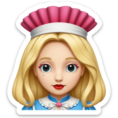 Alice in wonderland off with her head sticker
