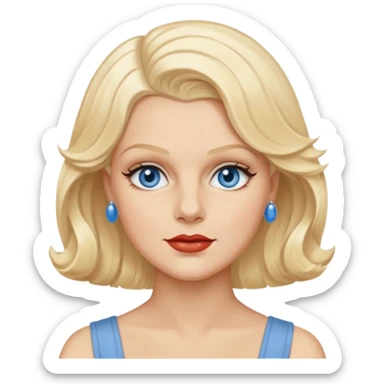 Jean Harlow blue eyes  sticker