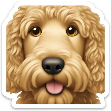 golden doodle dog sticker