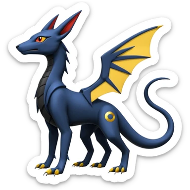 Heliolisk-Salandit-Anubis-Sergal-Umbreon-Cyclizar-Genesect-Pokémon, full body sticker