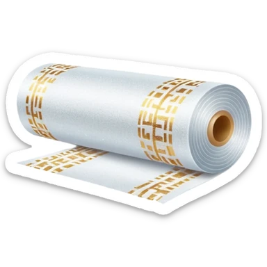 minimalist simple sparkle over a modern roll of patterned fabric, clean contemporary design, no ornamental or holiday elements sticker