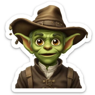 Goblin con cappello e baffi messicani sticker
