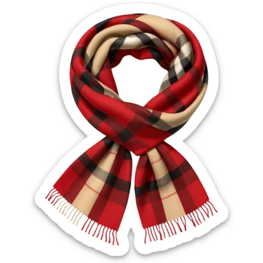 burberry type scarf sticker
