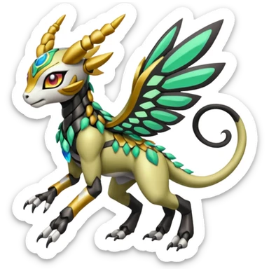 Meloetta-Wargreymon-Trico-Pokémon-Digimon-Fakémon-fusion-hybrid-creature sticker