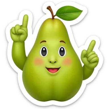 Eine Birne die Mittelfinger zeigt  sticker