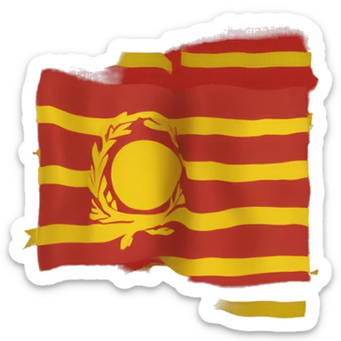 macedonian flag sticker