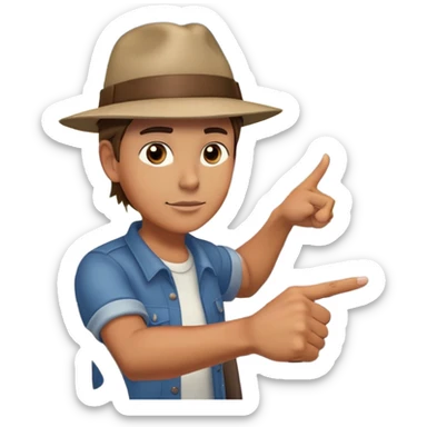 A person stands outside of to a car parked on the side of a long, open road. The sky ahead is clear and glowing, full of possibilities. One hand is on the steering wheel, the other points forward. The rearview mirror reflects storm clouds, but the windshield shows mountains ahead.  sticker