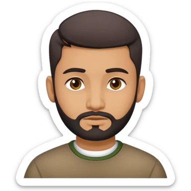 Indian man 25 years old fade hair cut no beared  sticker