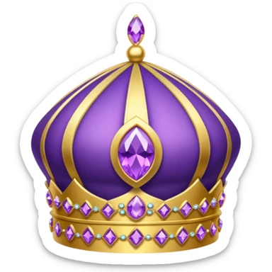 gold kokoshnik with purple diamonds sticker