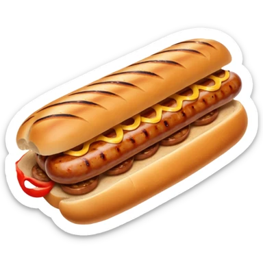 choripan es un pan con un chorizo sticker