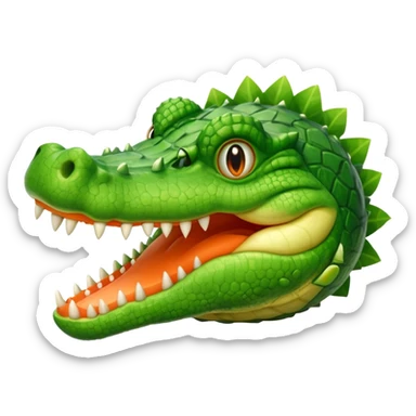 Melon con cabeza de crocodilo sticker