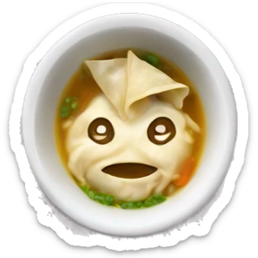 A bowl of wonton soup  sticker
