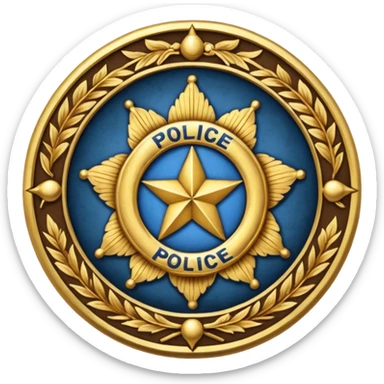  western police badge of tobacco sticker
