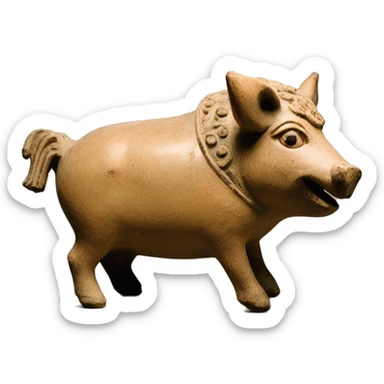 boar vessel 500-600 BC Etruscan ceramic  sticker