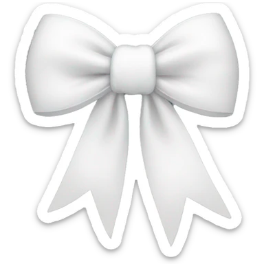 white bow sticker