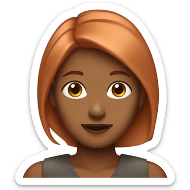 woman with copper hair sticker