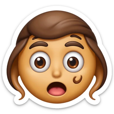 Shocked emoji with poop in his eyes sticker