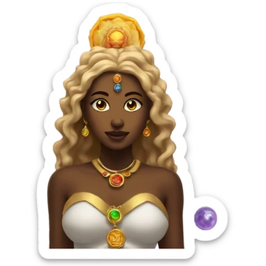 7 chakra goddess  sticker