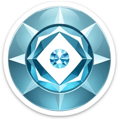 diamond CD emoji in minimalist style with a glow effect sticker