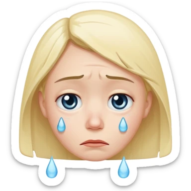 The saddest face in the world  sticker