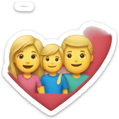 postcard with heart for parents  sticker