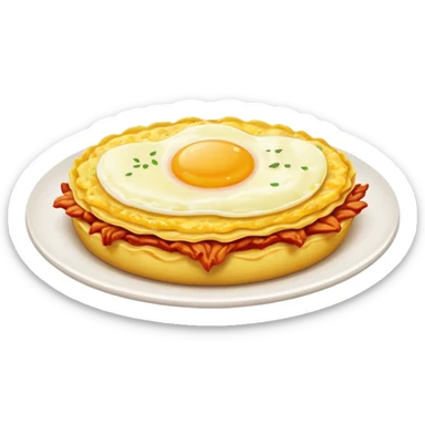 EggOmelette with red chicken 65 stuffed sticker