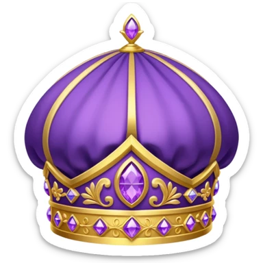 gold kokoshnik with purple diamonds sticker