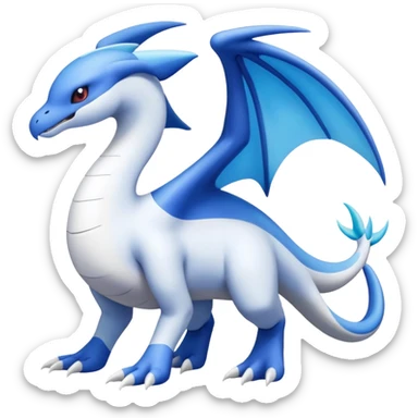 Dragonair-Lugia-Latios-Fakémon-hybrid-creature (full body)  sticker